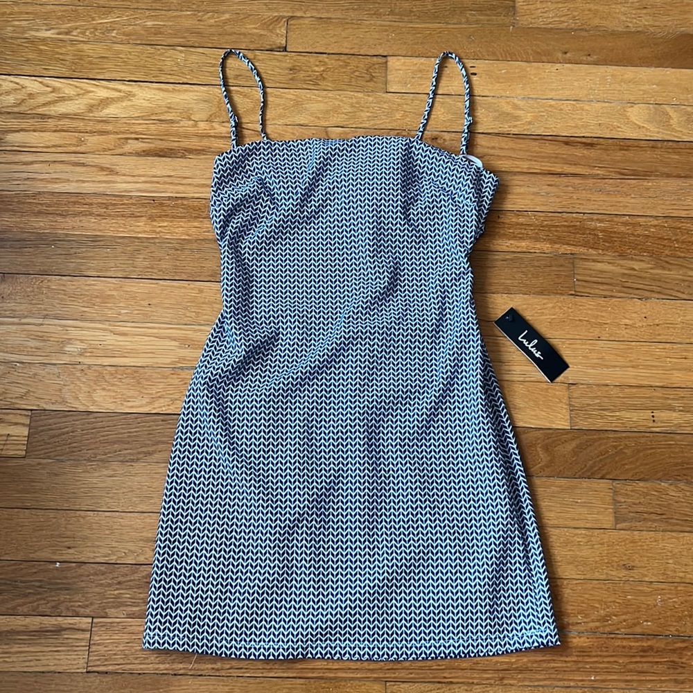 Lulus summer mini dress with tie back